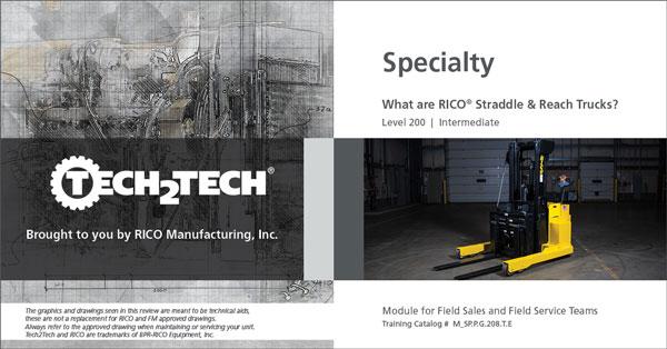 RICO® Straddle and Reach Trucks